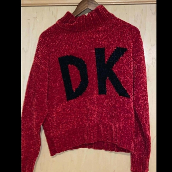 DKNY CHUNKY CHENILLE LOGO SWEATER - Picture 4 of 8